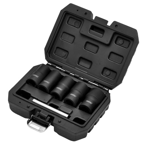 Draper Impact Wheel Nut Socket Set 1/2" Sq. Dr. 6 Pieces