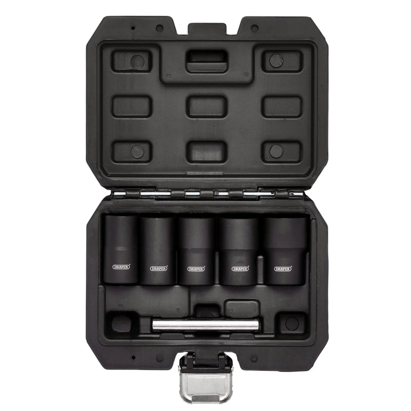 Draper Impact Wheel Nut Socket Set 1/2" Sq. Dr. 6 Pieces