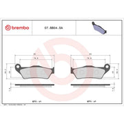 Brembo 2 x Front Brake Pad Set 07BB04SA