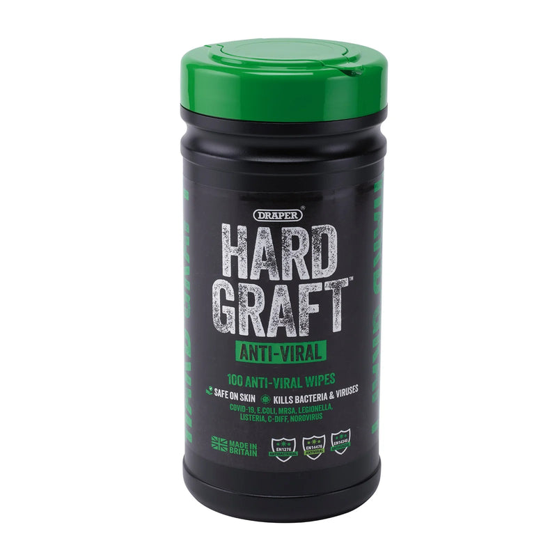 Hard Graft Anti-Viral Wipes Tub - Multi-Pack Options Available