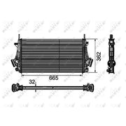 NRF Intercooler (Charge Air Cooler) 30796
