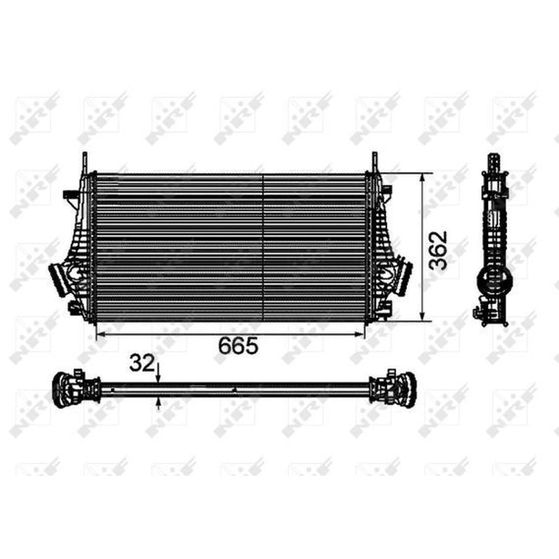 NRF Intercooler (Charge Air Cooler) 30796