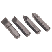 Draper Impact Screwdriver Bit Set 4 Piece 8mm Hexagon