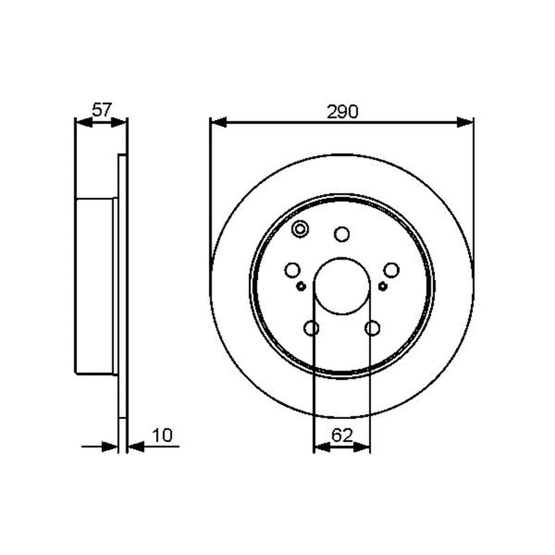 Bosch 2 x Solid Rear Brake Discs 0 986 479 448