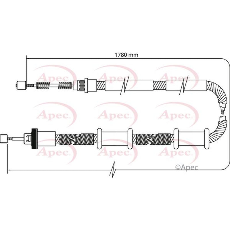 Apec Handbrake Cable Right Rear CAB1102