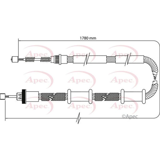 Apec Handbrake Cable Right Rear CAB1102