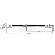 Borg & Beck Brake Hydraulic Hose Line Front Right BBH8086