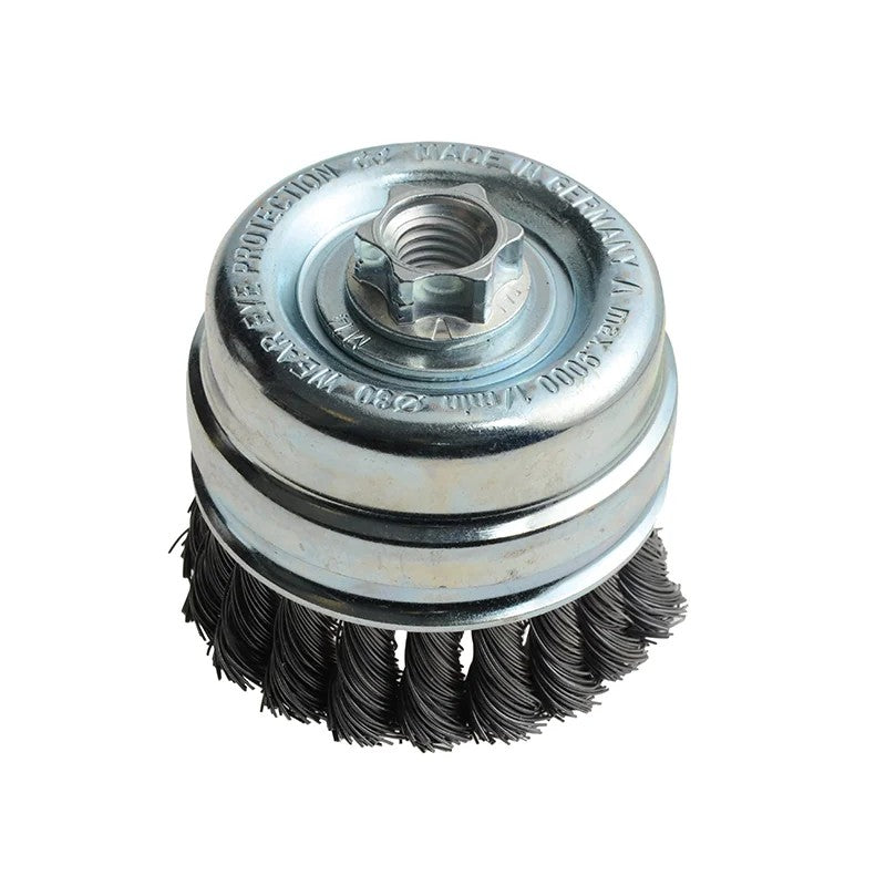 Lessmann Knot Cup Brush 80mm M14x2, 0.50 Steel Wire* - 484.217
