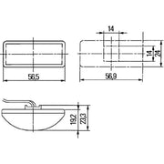 Hella Auxiliary Direction Indicator lateral installation Connectors 2BM 008 771-001