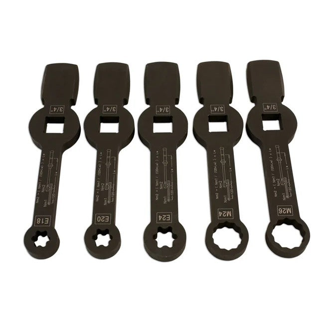 Laser Tools HGV Brake Caliper Wrench Set 5pc - PL