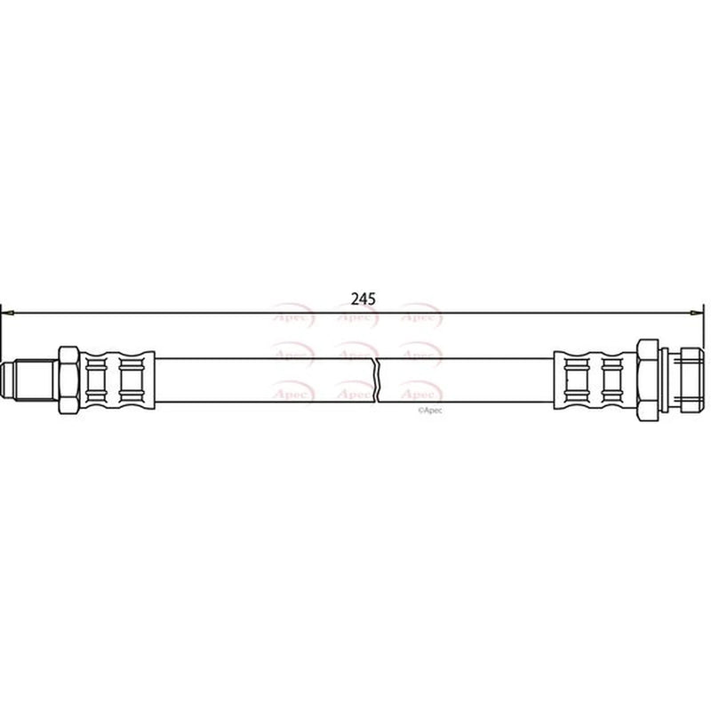 Apec Brake Hydraulic Hose Line Front HOS3361