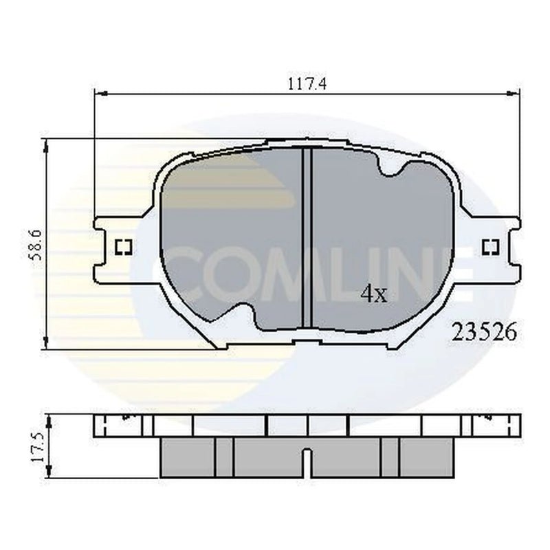 Comline 4 x Front Brake Pad Set CBP0896