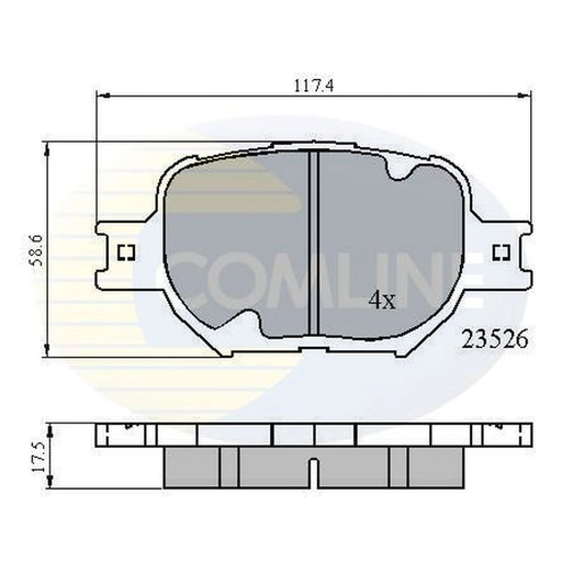 Comline 4 x Front Brake Pad Set CBP0896