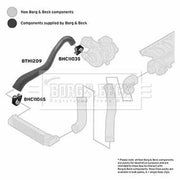 Borg & Beck Intercooler Turbo Charge Air Hose BTH1209