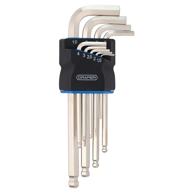 Draper Metric Long Arm Ball End Hex Key Set 9 Piece