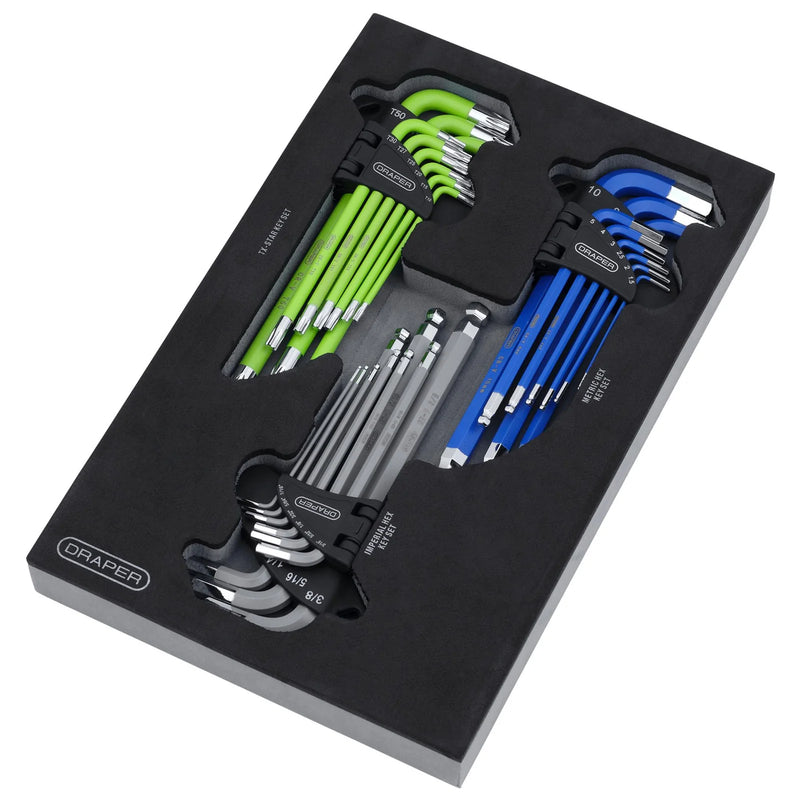 Draper Ball End Hex Key Set 27 Piece - Metric & Imperial