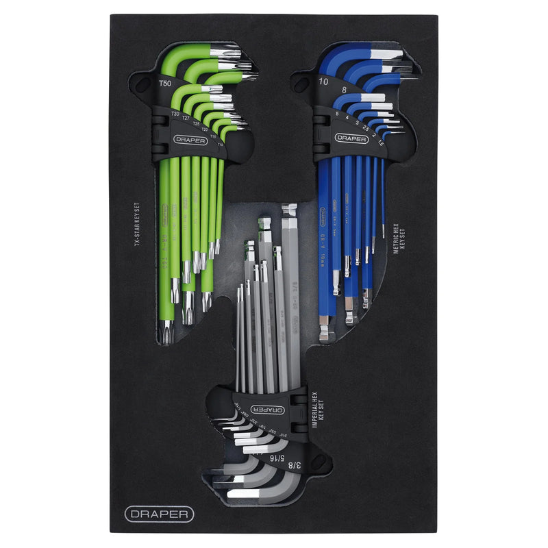 Draper Ball End Hex Key Set 27 Piece - Metric & Imperial