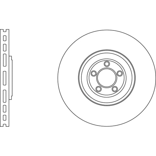 Apec Brake Disc Front Fits Jaguar/Daimler F Type Xf Xj Series Xk Apec  - Town Parts