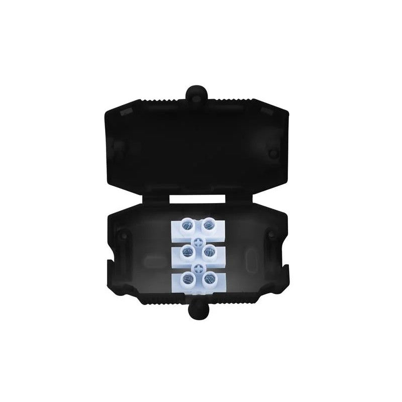 Dencon 3 Pole Connector Box 10A Black - 1926BNB