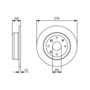 Bosch 2 x Solid Rear Brake Discs 0 986 479 A56