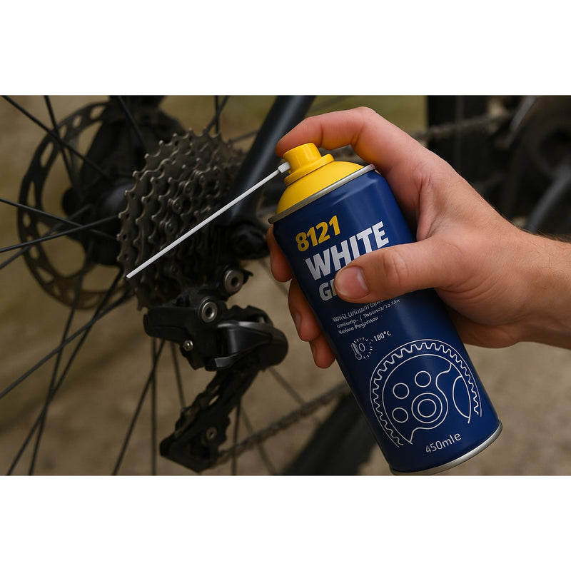MANNOL High Performance White Lithium Grease 450ml Lubrication Spray Aerosol