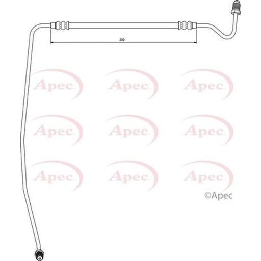 Apec Brake Hydraulic Hose Line Rear Right HOS4065