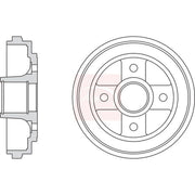 Apec Brake Drum Assembly Rear DRM9970