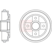 Apec Brake Drum Assembly Rear DRM9970