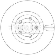 Borg & Beck 2 x Vented Front Brake Discs BBD6234S