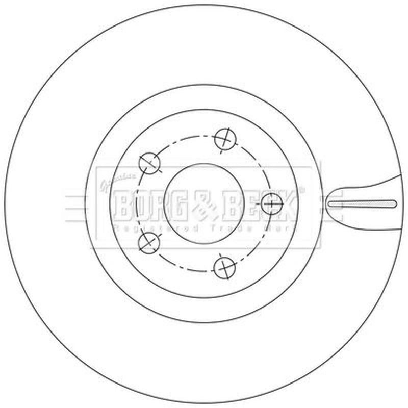 Borg & Beck 2 x Vented Front Brake Discs BBD6234S