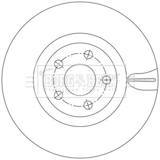 Borg & Beck 2 x Vented Front Brake Discs BBD6234S