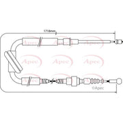 Apec Handbrake Cable Right Rear CAB1012