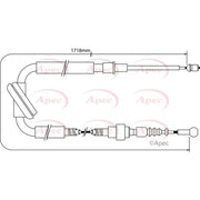 Apec Handbrake Cable Right Rear CAB1012