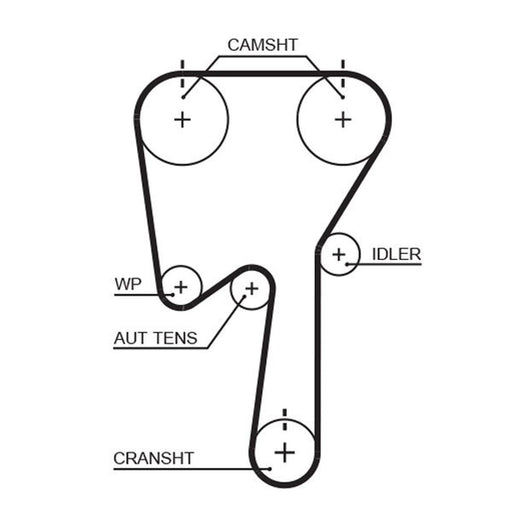 Gates Timing Belt Kit with Rollers K015509XS