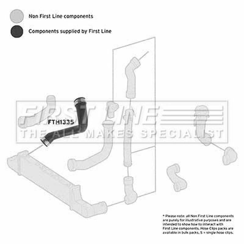 First Line Intercooler Turbo Charge Air Hose FTH1335