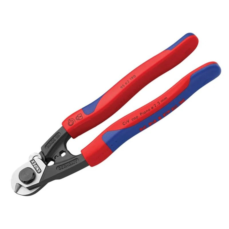 KNIPEX 95 62 190 Wire Rope/Bowden Cable Cutters Multi-Component Grip 190mm