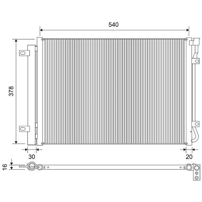 Valeo Air Conditioning Condenser 822764 OE 2380200ED10003