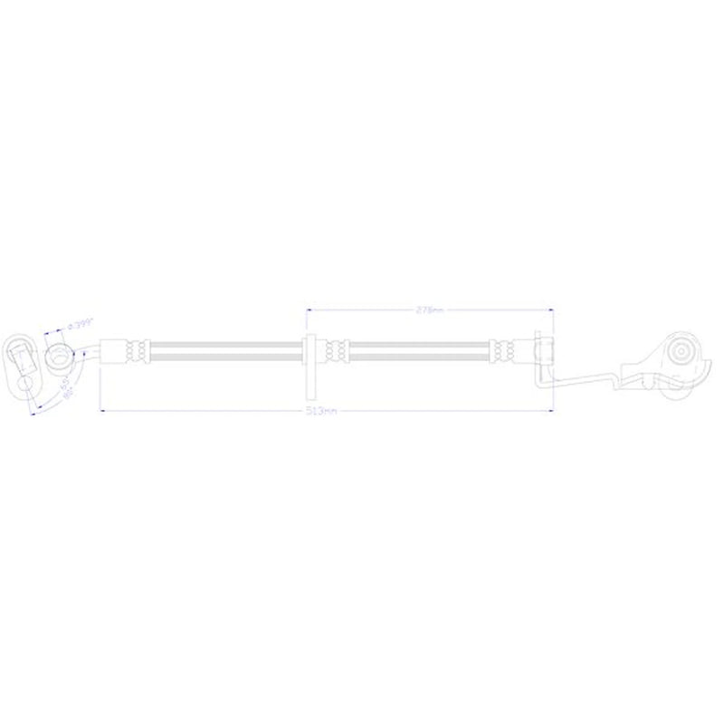 Juratek Brake Hydraulic Hose Line Front Right JBH1759R