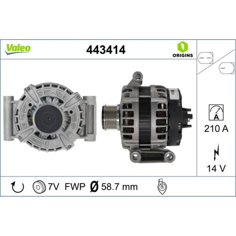 Valeo Car Alternator 12V 443414