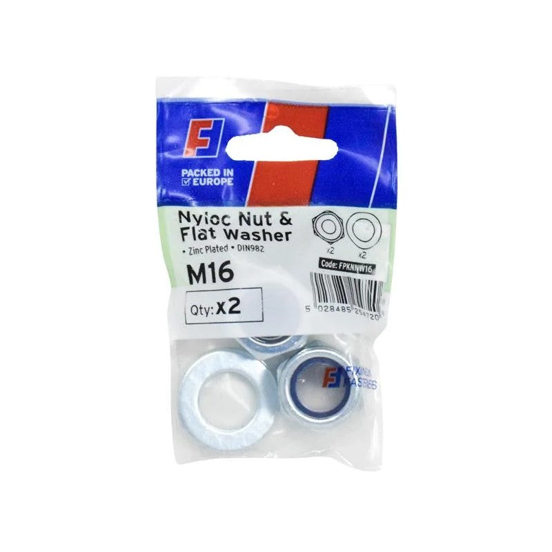 ForgeFix Nyloc Nut & Washer M16 ForgePack 2 - FPKNNW16