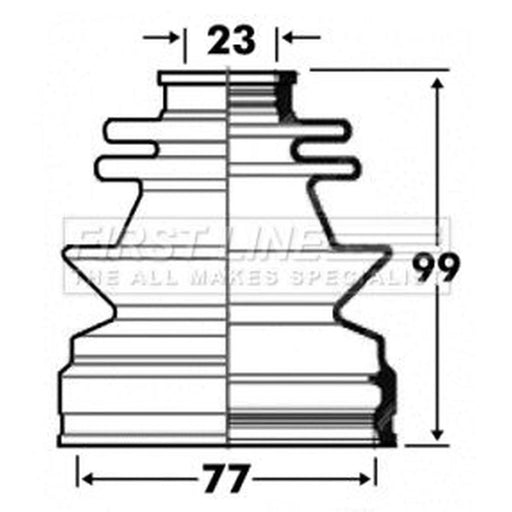 First Line Drive Shaft Bellow Kit Front Left FCB2851
