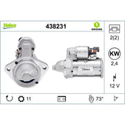 Valeo Starter Motor 12V 2.4kW 11 Teeth 438231