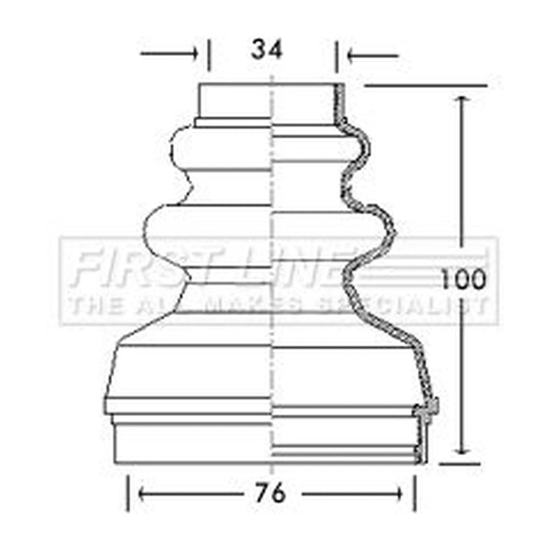 First Line Drive Shaft Bellow Kit Front Left FCB2736