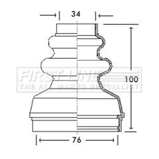 First Line Drive Shaft Bellow Kit Front Left FCB2736