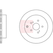 Apec 2 x Vented Rear Brake Discs DSK2852