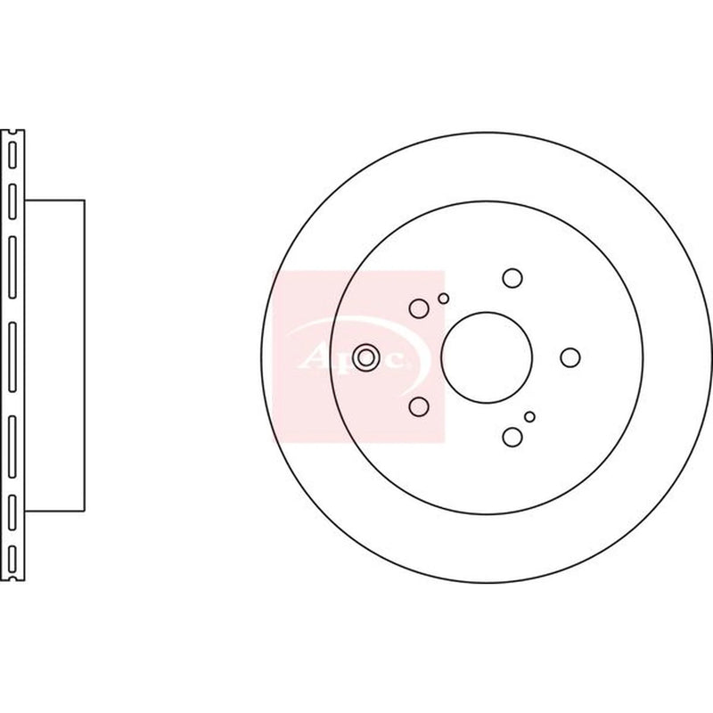 Apec 2 x Vented Rear Brake Discs DSK2852