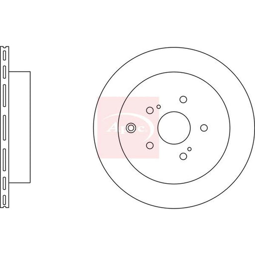 Apec 2 x Vented Rear Brake Discs DSK2852