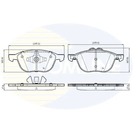 Comline 4 x Front Brake Pad Set CBP03654