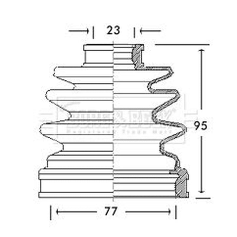 Borg & Beck Drive Shaft Bellow Kit Front Left BCB2621