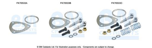 BM Catalysts FK70533C Exhaust Pipe Mounting Fitting Kit Fits Honda Logo BM - Town Parts